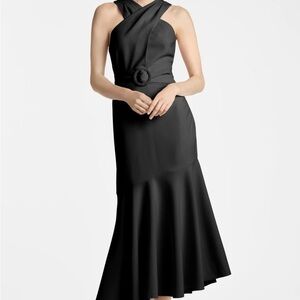 NEW SACHIN & BABI Naomi Cross Neck DRESS  SIZE 10 BLACK Luxury Party Holiday